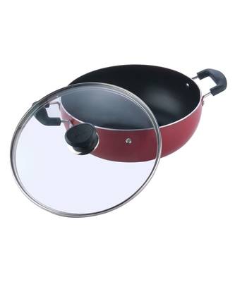 Vinod Zest Non-Stick Deep Kadai with Glass Lid- 26 cm, 4.1 Ltr  ( Induction Friendly ) 2