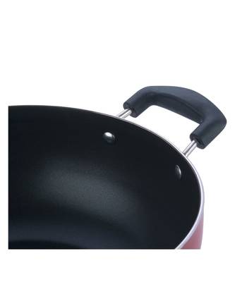 Vinod Zest Non-Stick Deep Kadai with Glass Lid- 26 cm, 4.1 Ltr  ( Induction Friendly ) 4