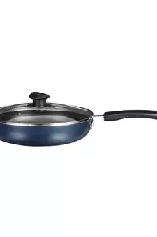 Vinod Zest Non Stick Deep Fry Pan with Glass Lid- 22 cm