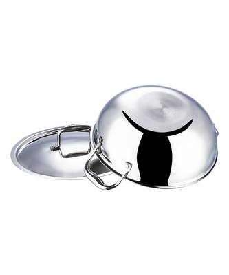 Vinod Platinum Triply Stainless Steel Extra Deep Kadai with Lid- 24 cm, 3.3 Ltr 4