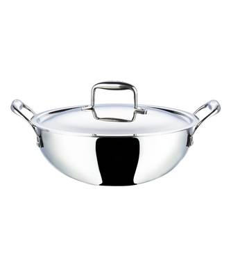 Vinod Platinum Triply Stainless Steel Extra Deep Kadai with Lid- 26 cm, 4.1 Ltr 1