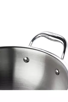 Vinod Platinum Triply Stainless Steel Extra Deep Kadai with Lid- 26 cm, 4.1 Ltr
