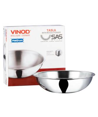 Vinod Platinum Triply Stainless Steel Tasla- 20 cm, 1.4 Ltr (Induction Friendly) 4