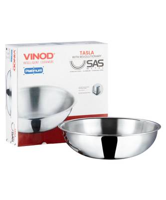 Vinod Platinum Triply Stainless Steel Tasla- 24 cm, 2.5 Ltr (Induction Friendly) 4