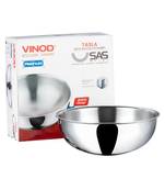 Vinod Platinum Triply Stainless Steel Extra Deep Tasla - 26 cm, 4.1 Ltr (Induction Friendly)