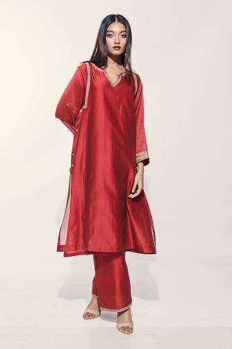 Mehran Set - Maroon