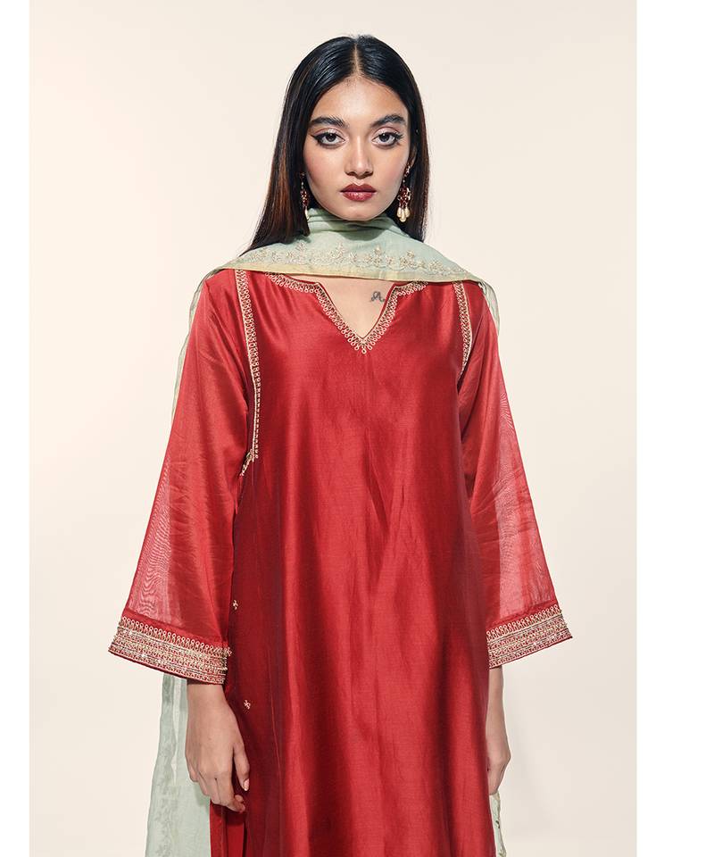 Mehran Set - Maroon