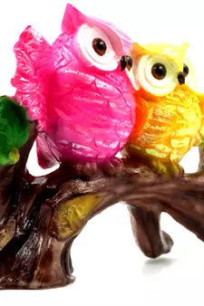 ESVAR STONECRAFT Poly Resin Idol Pair Of Beautiful Owl Seating