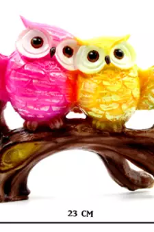 ESVAR STONECRAFT Poly Resin Idol Pair Of Beautiful Owl Seating