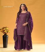 Wine sequins georgette salwar