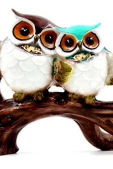 ESVAR STONECRAFT Poly Resin Scupluture of Beautiful Owl 