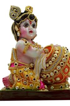 ESVAR STONECRAFT Handmade Poly Resin Baby Gopal