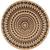 YADURAJ CARPETS Handwoven Natural Fiber Round Border Area Rug - Black/Beige 8X8 Ft