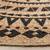 YADURAJ CARPETS Handwoven Natural Fiber Round Border Area Rug - Black/Beige 8X8 Ft