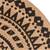 YADURAJ CARPETS Handwoven Natural Fiber Round Border Area Rug - Black/Beige 8X8 Ft