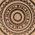 YADURAJ CARPETS Handwoven Natural Fiber Round Border Area Rug - Black/Beige 8X8 Ft