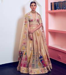 Beige Heritage Embroidered Lehenga Set