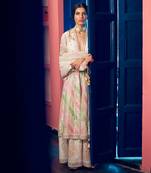 Off White Embroidered Anarkali Set