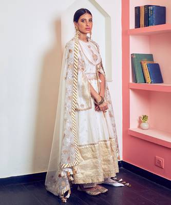 Ivory Embroidered Anarkali Set 2