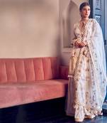 Ivory Embroidered Sharara set