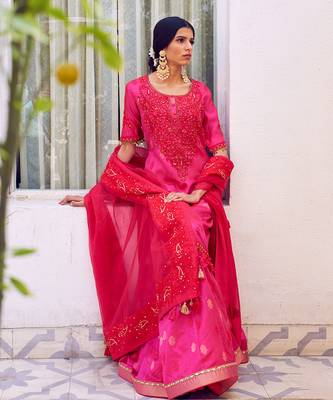 Chanderi Woven kurta set 2