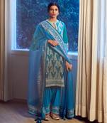Firozi turquoise chanderi kurta set