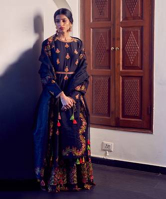 Chanderi Multicolor Anarkali set 2