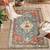 Throw Rug | Bohemian Faux Wool Indoor Accent Rug NonSlip | Washable LowPile Carpet for Entrance9X12 Ft