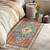 Throw Rug | Bohemian Faux Wool Indoor Accent Rug NonSlip | Washable LowPile Carpet for Entrance9X12 Ft