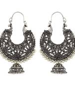 Black Metal Hoop Earrings