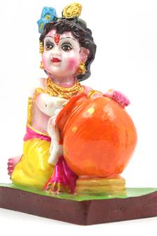 ESVAR STONECRAFT Handmade Poly Resin Baby Gopal 