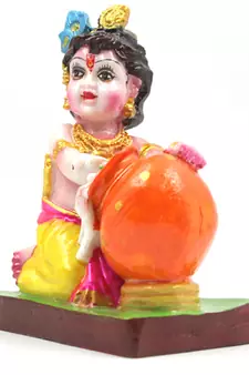ESVAR STONECRAFT Handmade Poly Resin Baby Gopal 