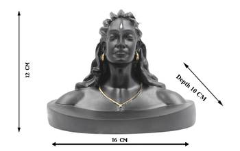 EAVAR STONECRAFT Polyresin Handicraft Face Statue of Aadi Yogi 4