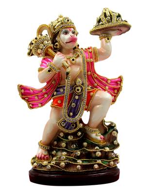 EAVAR STONECRAFT Polyresin Handicraft Statue of Lord Hanuman 1