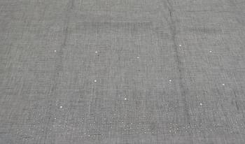 Classic and Simple Stole - With Beautiful Diamond and Pearl Stones on One side of the stole - light Grey 1