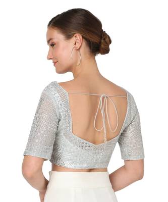 Silver Net Threadwork Blouse 2
