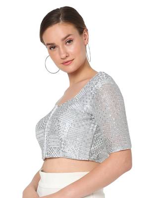 Silver Net Threadwork Blouse 3