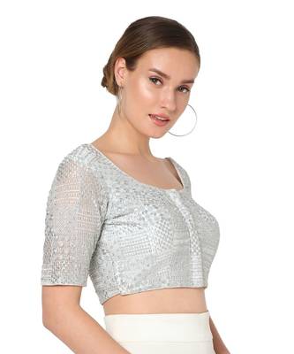 Silver Net Threadwork Blouse 4