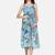 Womens Maternity Sky Blue Floral Print Pinafore Midi Dress