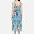 Womens Maternity Sky Blue Floral Print Pinafore Midi Dress