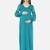 Mine4Nine Womens Maternity Solid Green Color Maxi Baby Shower Dress
