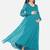 Mine4Nine Womens Maternity Solid Green Color Maxi Baby Shower Dress