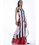 vanity digital printed satin georgette saree