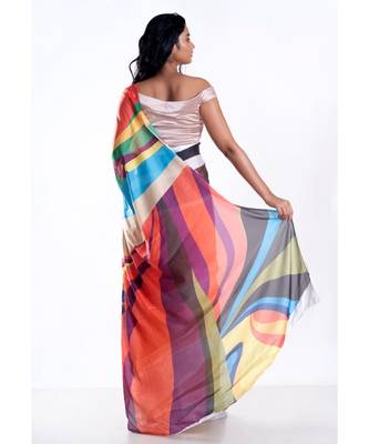 sorbet digital printed satin georgette saree 2