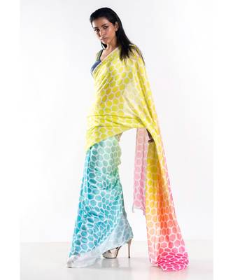 maze digital printed satin georgette saree 1