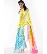 maze digital printed satin georgette saree