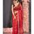 red organza saree with gota work and scallop border