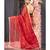 red organza saree with gota work and scallop border
