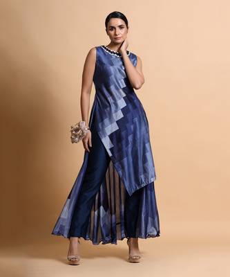 Navy Blue Tunic Set 1