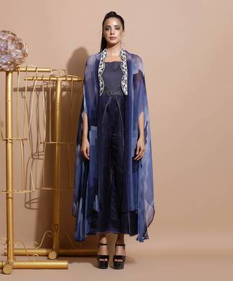Navy Abstract Print Tunic  1